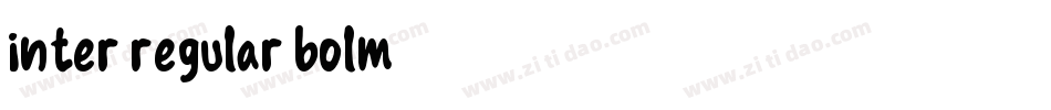 inter regular bolm字体转换